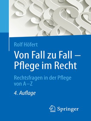 cover image of Von Fall zu Fall--Pflege im Recht